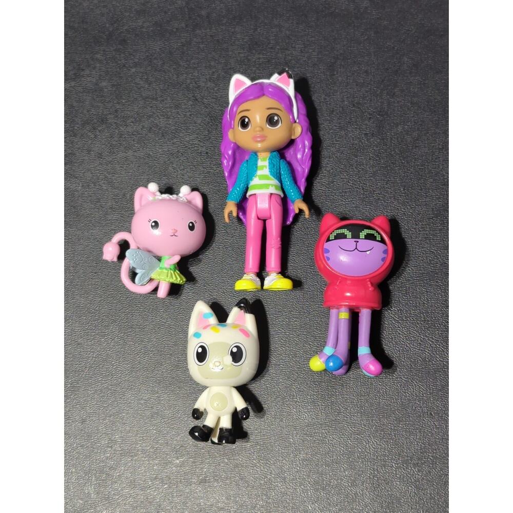 Gabby's Dollhouse Miniature Figures Gabby DJ Catnip Pandy Paws Kitty Fairy